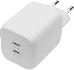 Nabíjačka GaN 65 W s 2× USB‑C PD 3.0, biela