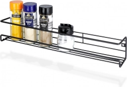 Kovová nástenná korenička čierna