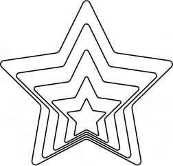 Sada vykrajovačiek na pečivo hviezda, nehrdzavejúca oceľ, 5 ks (1,5–7,5 cm)