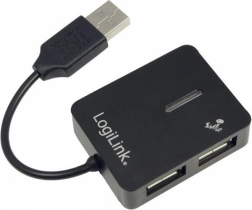 LogiLink USB hub 4‑portový USB 2.0 čierny