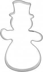 Oceľové vykrajovátko na sušienky snehuliak 10 cm