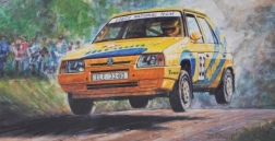 Model auta Škoda Favorit Rallye 96 v mierke 1:72