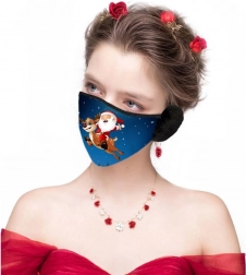 Vianočné rúško s ušami Santa Claus