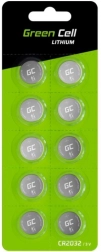 Gombíkové batérie Green Cell 10x CR2032 3V