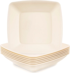 Hlboké plastové taniere SANDY 17,5 cm, 500 ml, 6 ks