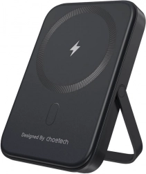 Choetech magnetická powerbanka so stojanom 5000 mAh, 20W PD (čierna)