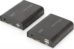 Predĺžovač KVM (HDMI+USB) do 120m po Cat.5e UTP alebo IP, 1080p FHD 60Hz, audio