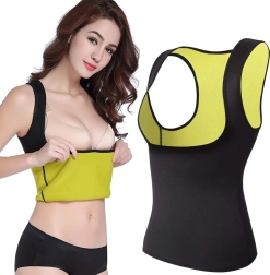 Dámske neoprénové tréningové tielko na chudnutie – čierna