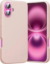 silikónové puzdro Vention pre iPhone 16 s MagSafe, ružové