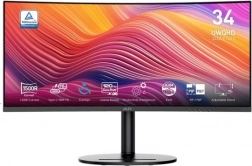 Modern MD342CQP 34" zakrivený LED ultrawide monitor UWQHD 120 Hz – čierny