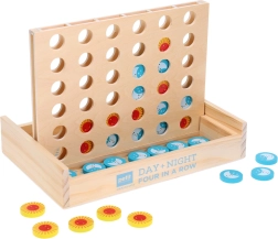 Drevená hra štyri v rade deň a noc