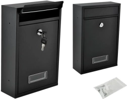 Poštová schránka z pozinkovanej ocele – čierna