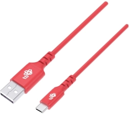 Silikónový kábel USB–USB‑C 1 m, červený, Quick Charge