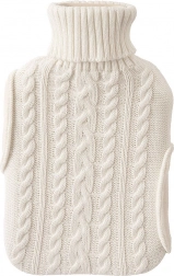 Termofor s pleteným béžovým obalom 1,6 l