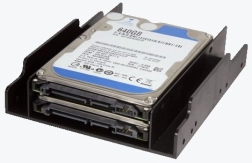 Držiak pre disky 2,5" do pozície 3,5" plastový