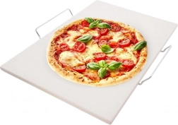Šamotová pizza doska so stojanom, 2‑dielna sada