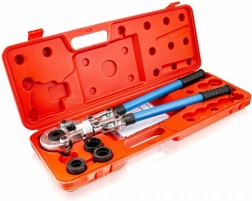 Ručný lis na potrubia PEX TH 16–32 mm, teleskopický, sila 60 kN