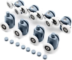 Kolieska pre sprchové dvere, sada 8 ks