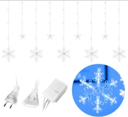 Dekoratívne LED svetlá - snehové vločky a hviezdy