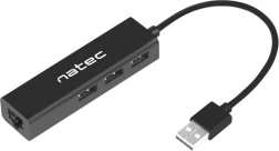 USB hub NATEC Dragonfly s 3× USB 2.0 a RJ45