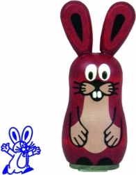 Drevená pečiatka Zajac Krtko a priatelia