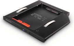 Rám na SSD/HDD do notebooku AXAGON 9,5 mm LED hliník