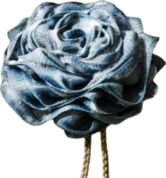 Myčka, špongia do kúpeľa v tvare ruže - tmavomodrá