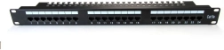 Patch panel 19" s 24 portami, kat. 5e, čierny