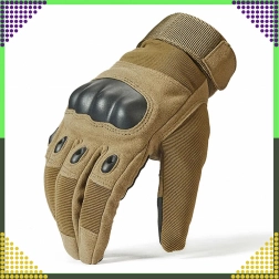 Taktické rukavice survival na motorku a bicykel, dotykové, veľkosť L, hnedé