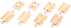 Drevené spojky koľají 7 cm (8 ks) BIGJIGS RAIL