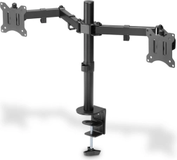 Dvojitý stolný držiak na monitory s klipom 15"-32", čierny