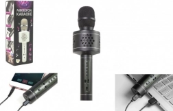 Karaoke mikrofón Bluetooth so zvukom a efektom echo – čierny
