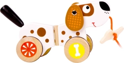 Ťahací drevený hračka pes pre deti