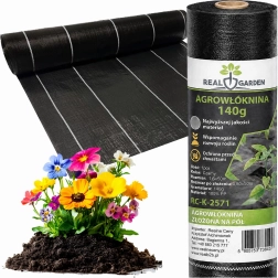 Čierna UV agrotextília proti burine 140 g/m² 1,6 × 50 m