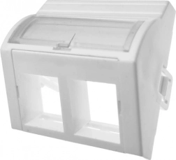 Adaptér 45×45 s uhlom, 2× RJ45