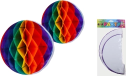 Farebné papierové gule na zavesenie 30 a 25 cm