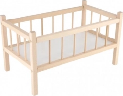 Drevená postieľka pre bábiky