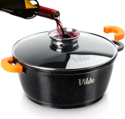 Granitový hrniec so sklenenou pokrievkou TERRUNA AROMA 28 cm, 5,8 l