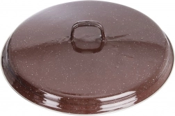 Smaltovaná pokrievka hnedá 32 cm