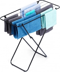 Skladací kovový sušiak na bielizeň 93 × 43 × 88 cm, čierny