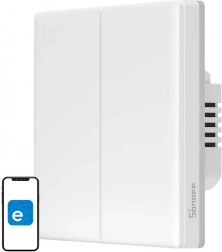 Inteligentný dotykový nástenný vypínač Wi‑Fi Sonoff TX T5, 2‑kanálový