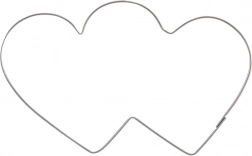 Nerezové vykrajovadlo dvojité srdce 9 cm