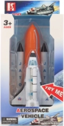 Vesmírna raketa so svetlami a zvukmi, kovová, 22 cm