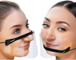 Mini helma na nos a ústa - čierna