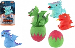 Preklápací dinosaurus s vajíčkom 15 cm