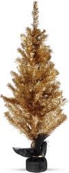 Zlatý stolový vianočný stromček 90 cm