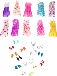 Sada oblečenia a doplnkov pre bábiky - 43 dielov