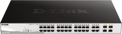 Prepínač DGS-1210-28MP s 24 GE PoE+ a 4 SFP portmi