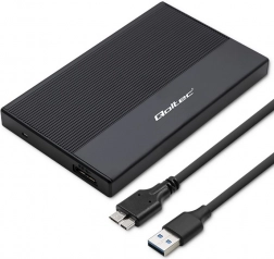Hliníkový externý 2,5" SATA box na SSD/HDD s USB 3.0, 5 Gb/s, 2 TB, čierny