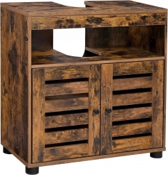 Rustikálna skrinka pod umývadlo s nastaviteľnou poličkou